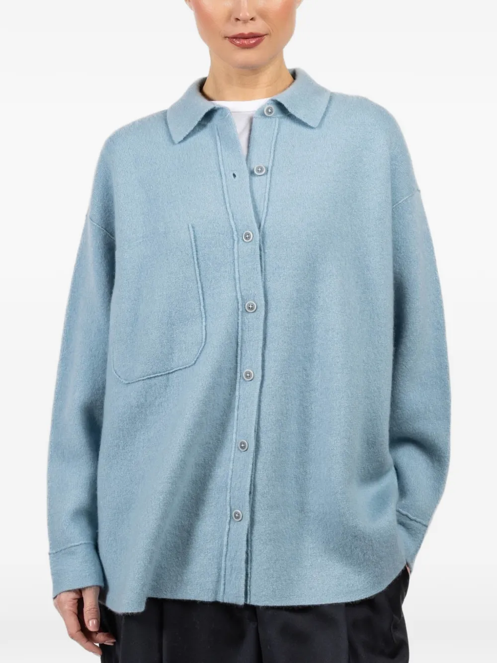 Iris Von Arnim pocket button top - Blu