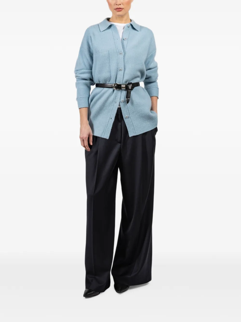 Iris Von Arnim pocket button top - Blauw