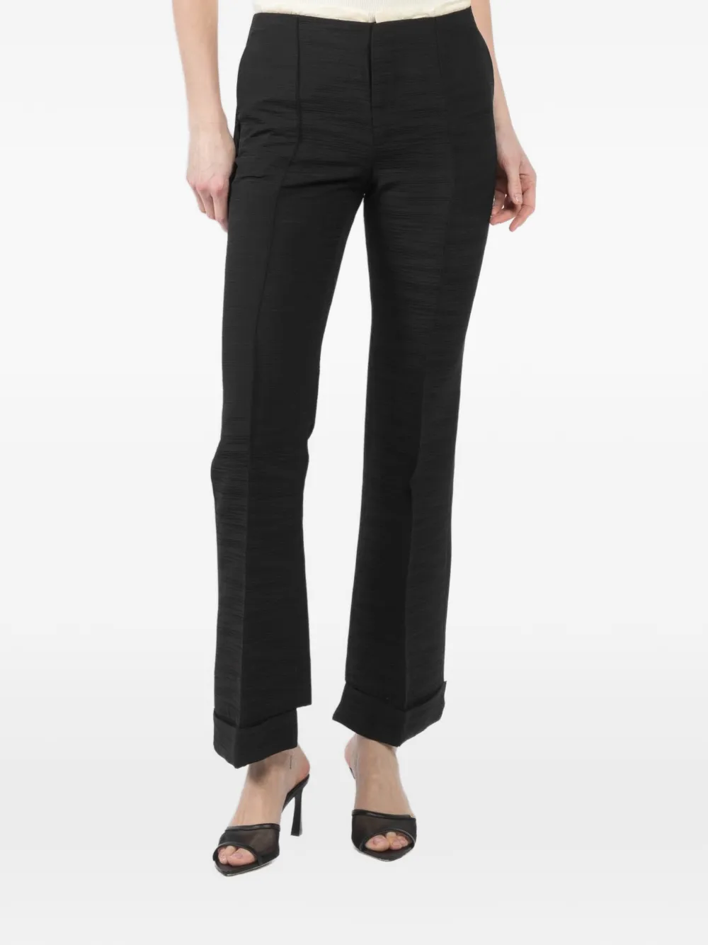 IBRIGU Haori cuffed trousers - Nero