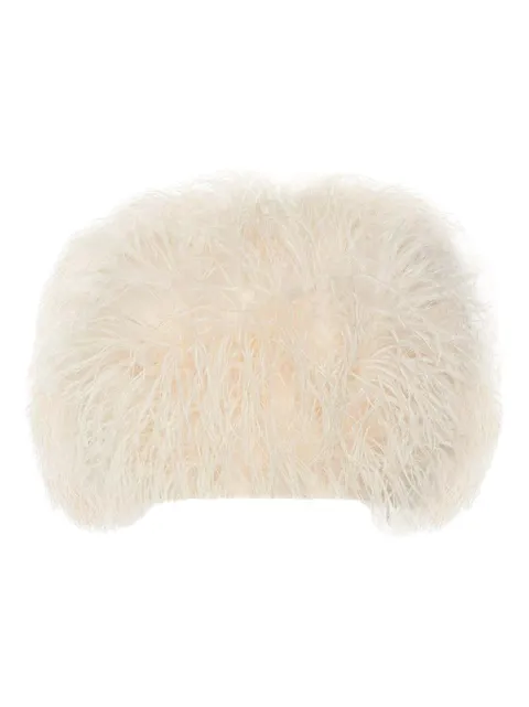 LAPOINTE feather strapless top