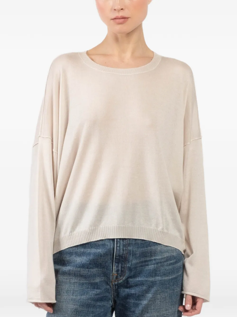 Isabel Benenato long-sleeves sweater - Neutrals