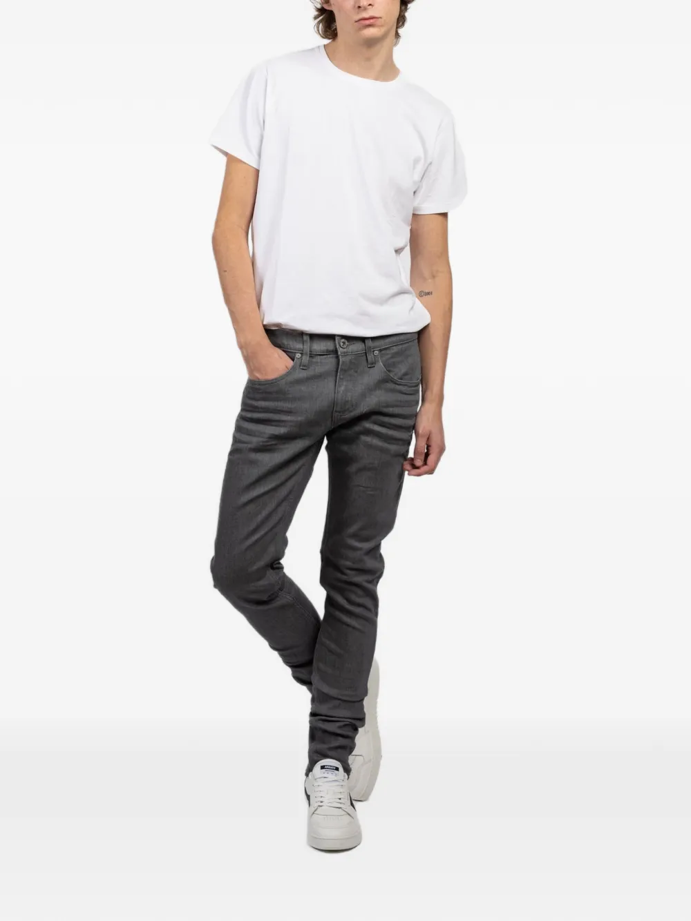 JUDE DENIM Blade five-pockets slim jeans - Grijs
