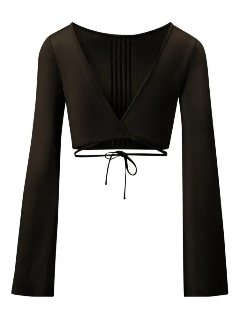 La Galpa Heart Ancho V-neck crop top