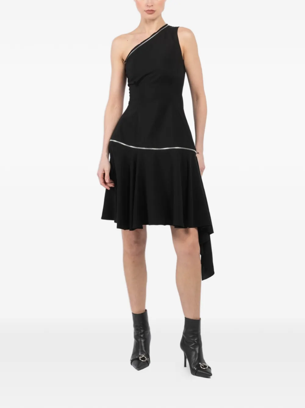 Limi Feu one-shoulder mini dress - Nero
