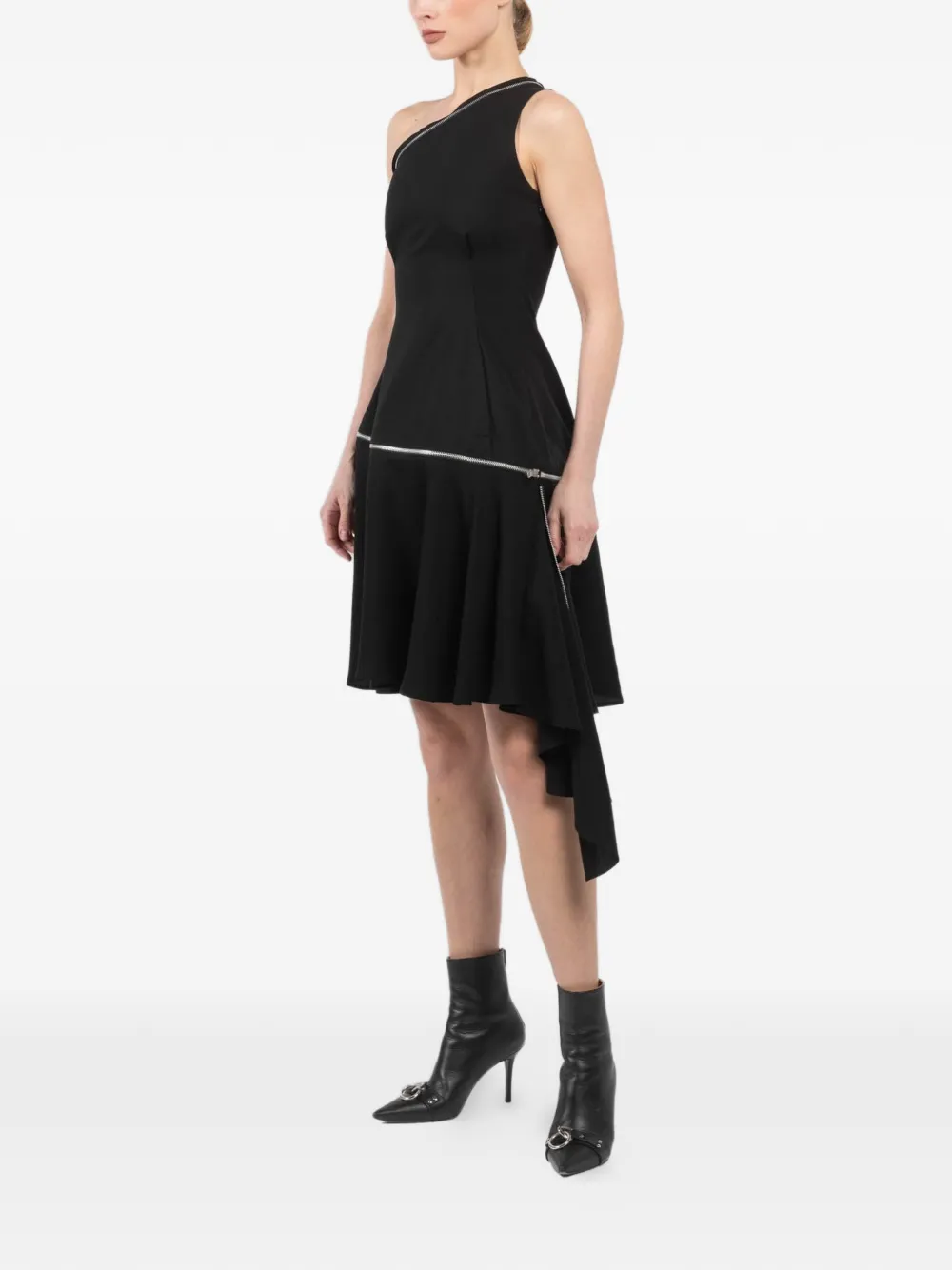 Limi Feu one-shoulder mini dress - Zwart