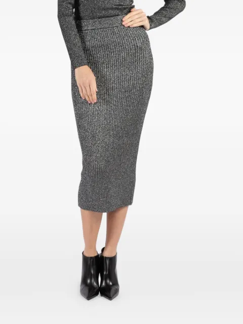 Michael Kors Collection ribbed midi skirt