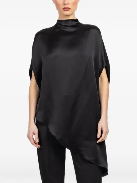 LAPOINTE asymmetric cape blouse