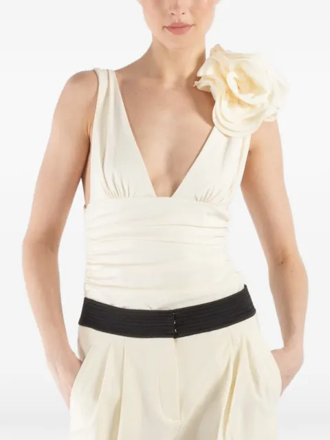 Magda Butrym flower V-neck swimsuit