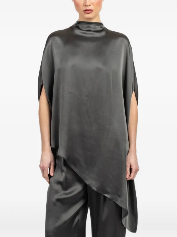 Lapointe Asymmetric Tunic Top in Grey