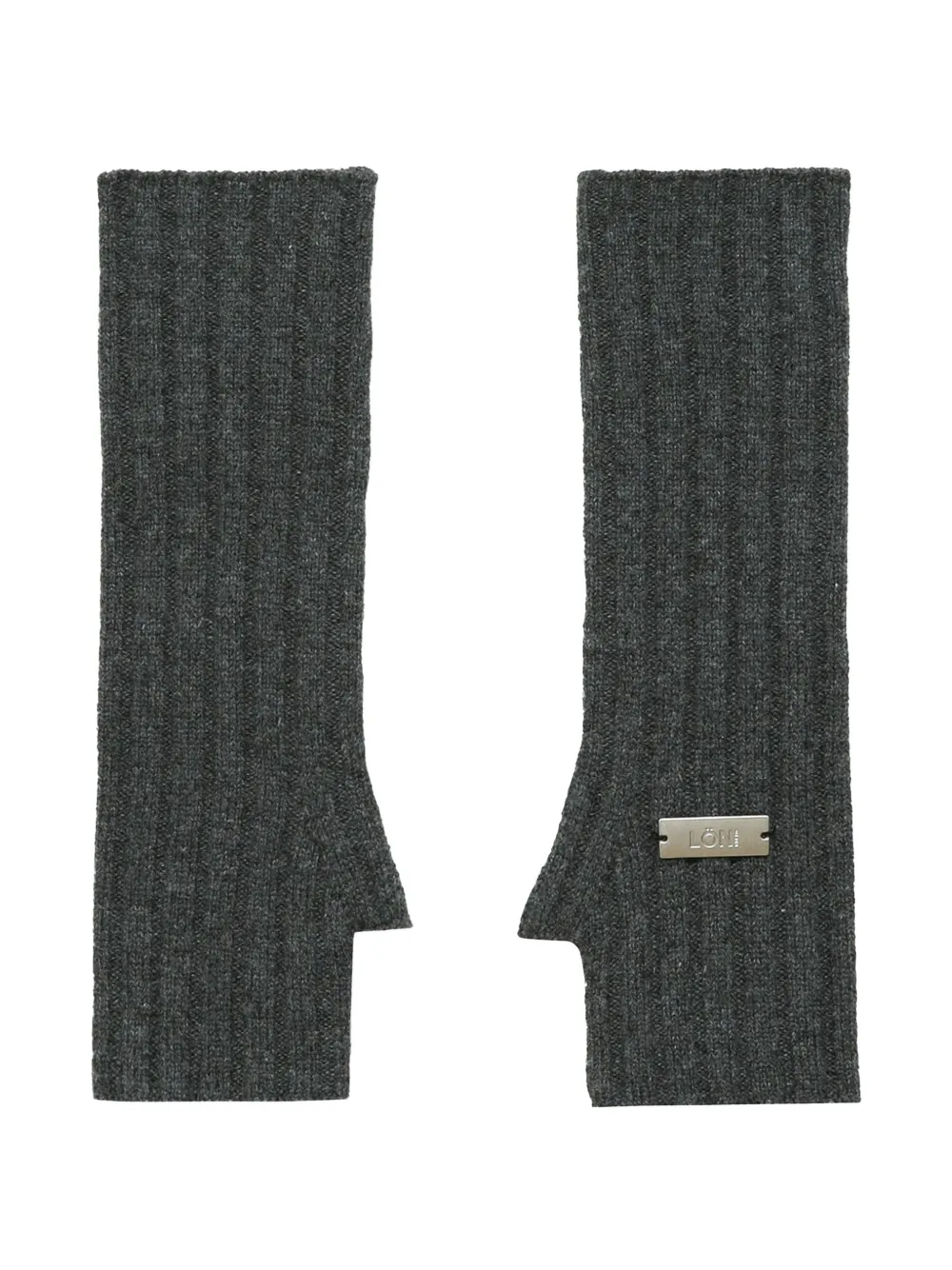 Margaux Lonnberg Lisa ribbed gloves - Grigio