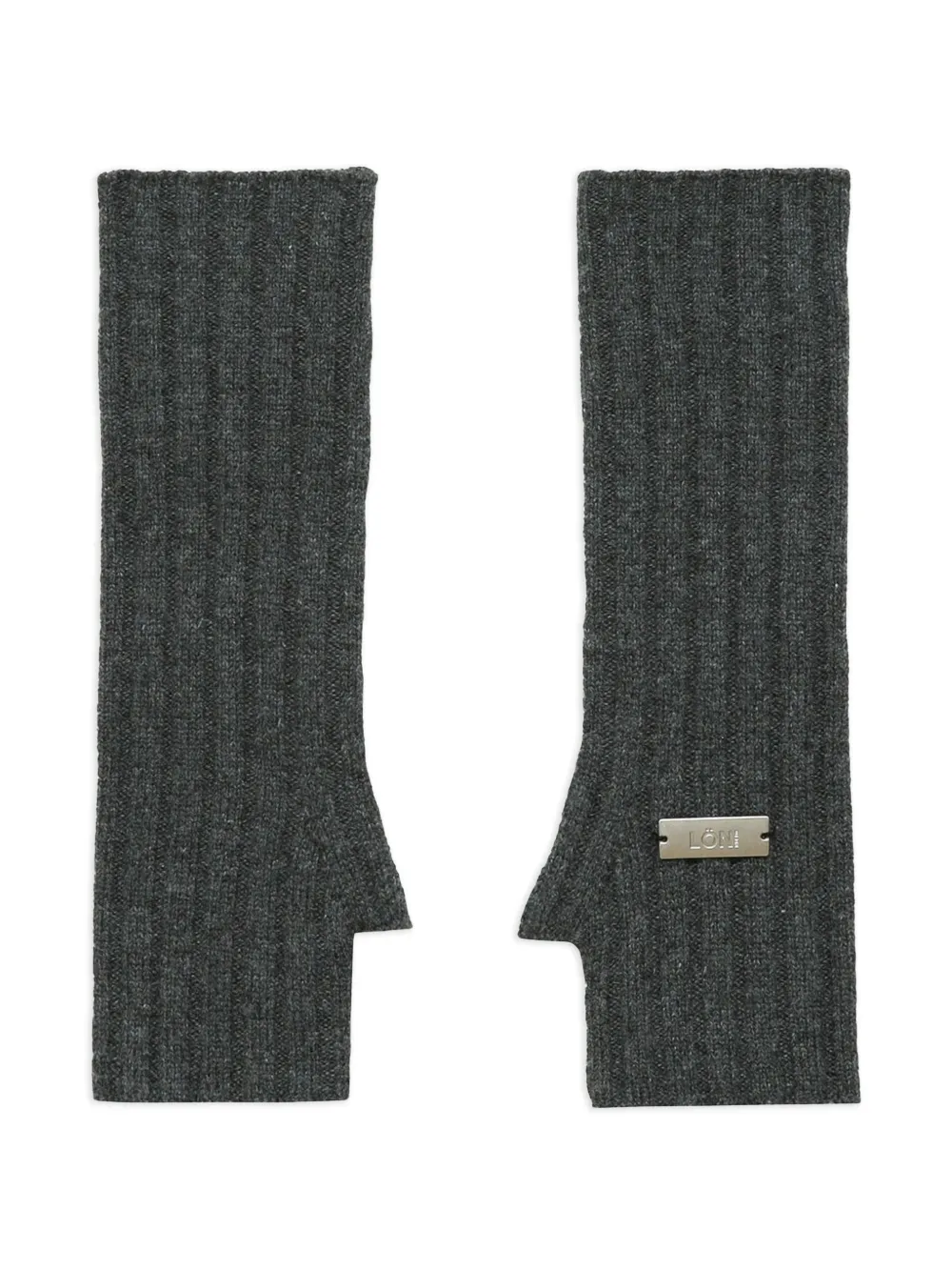 Margaux Lonnberg Lisa ribbed gloves - Grigio