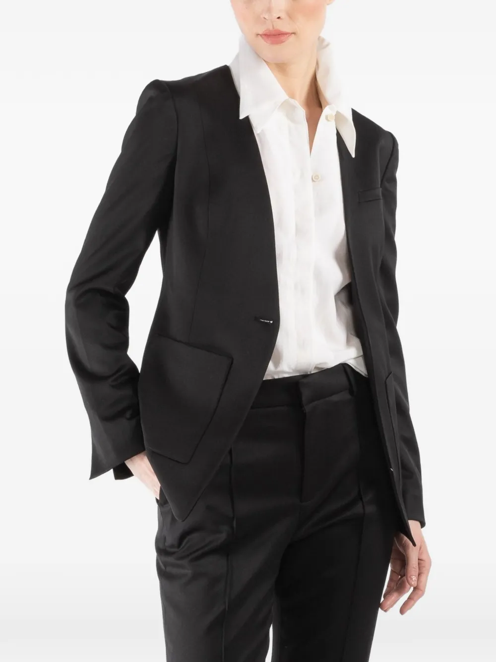 NELLS NELSON Joelle notched-lapel blazer - Nero