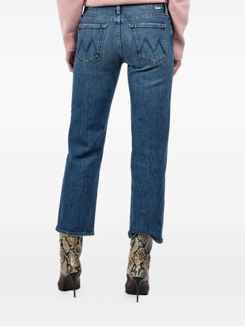 MOTHER Cropped jeans Blauw