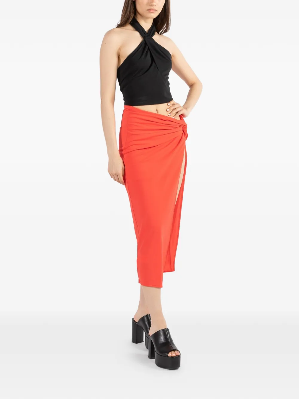 Nicholas Kenzie slit knot skirt - Oranje