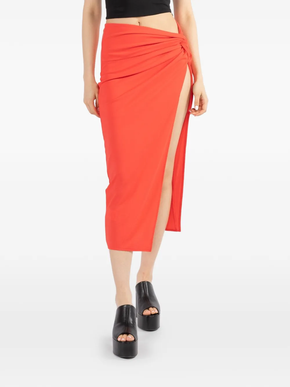 Nicholas Kenzie slit knot skirt - Orange