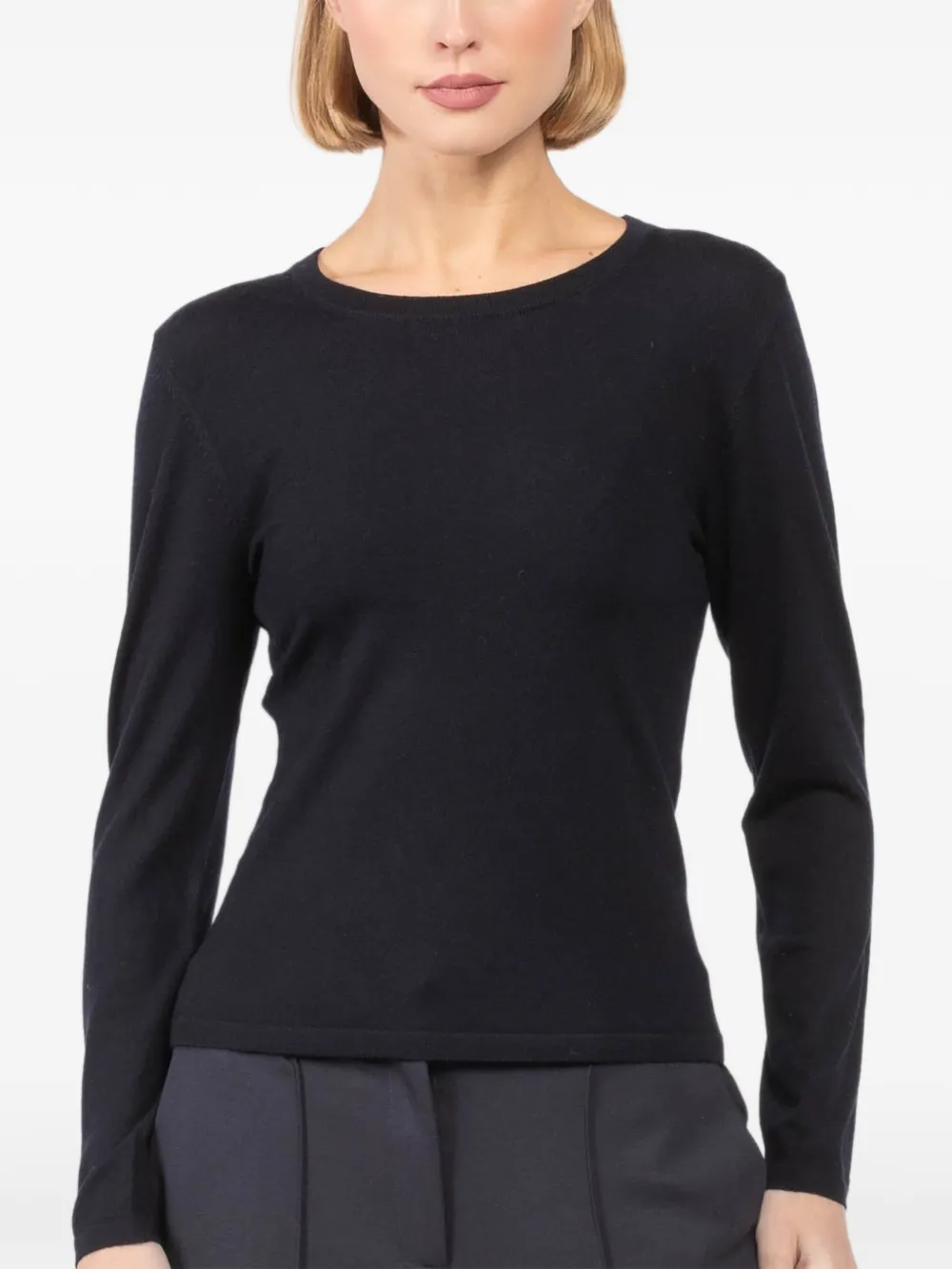 PATRICK ASSARAF crew-neck top - Blau