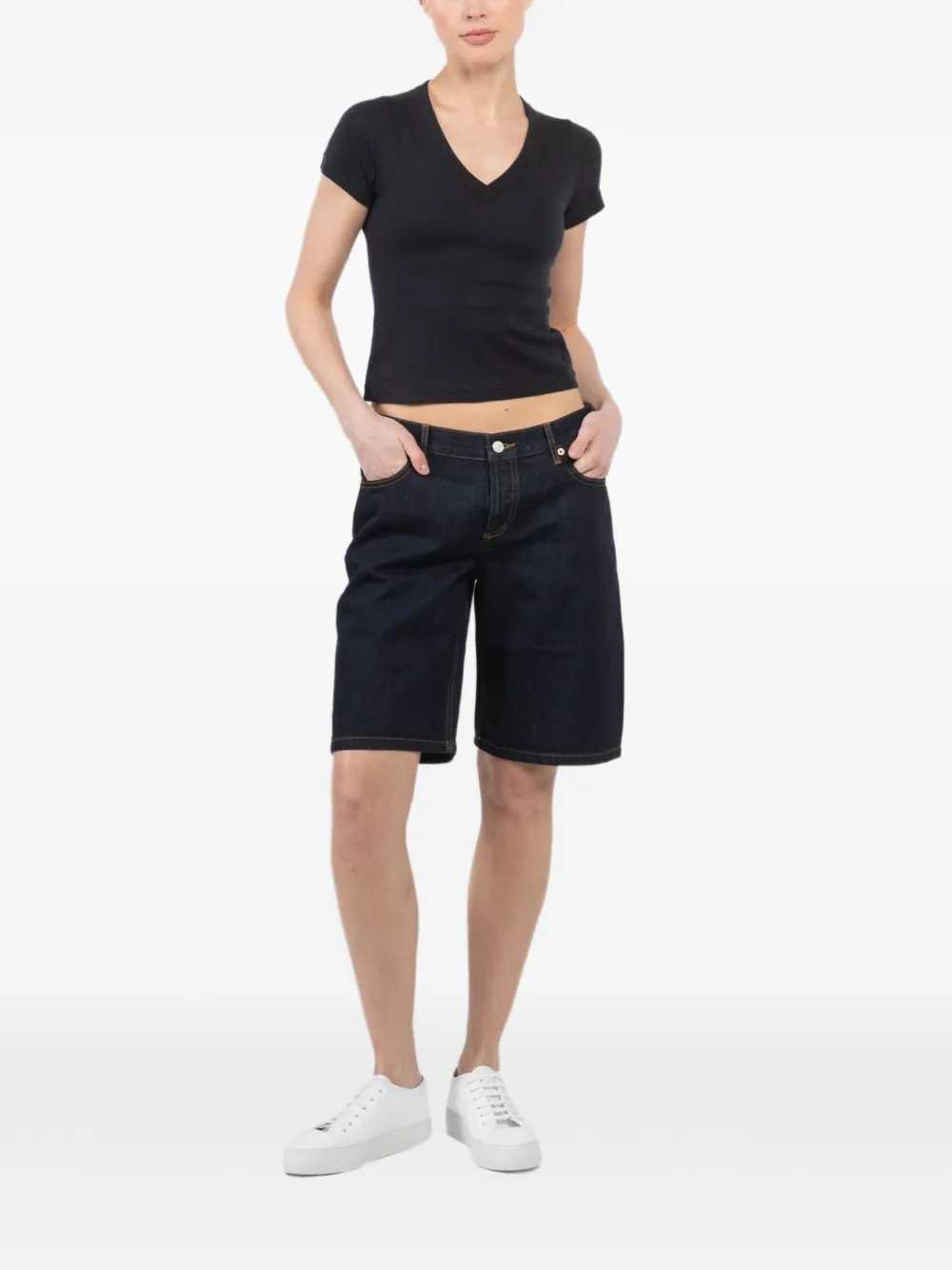 Still Here pocket denim shorts - Blauw