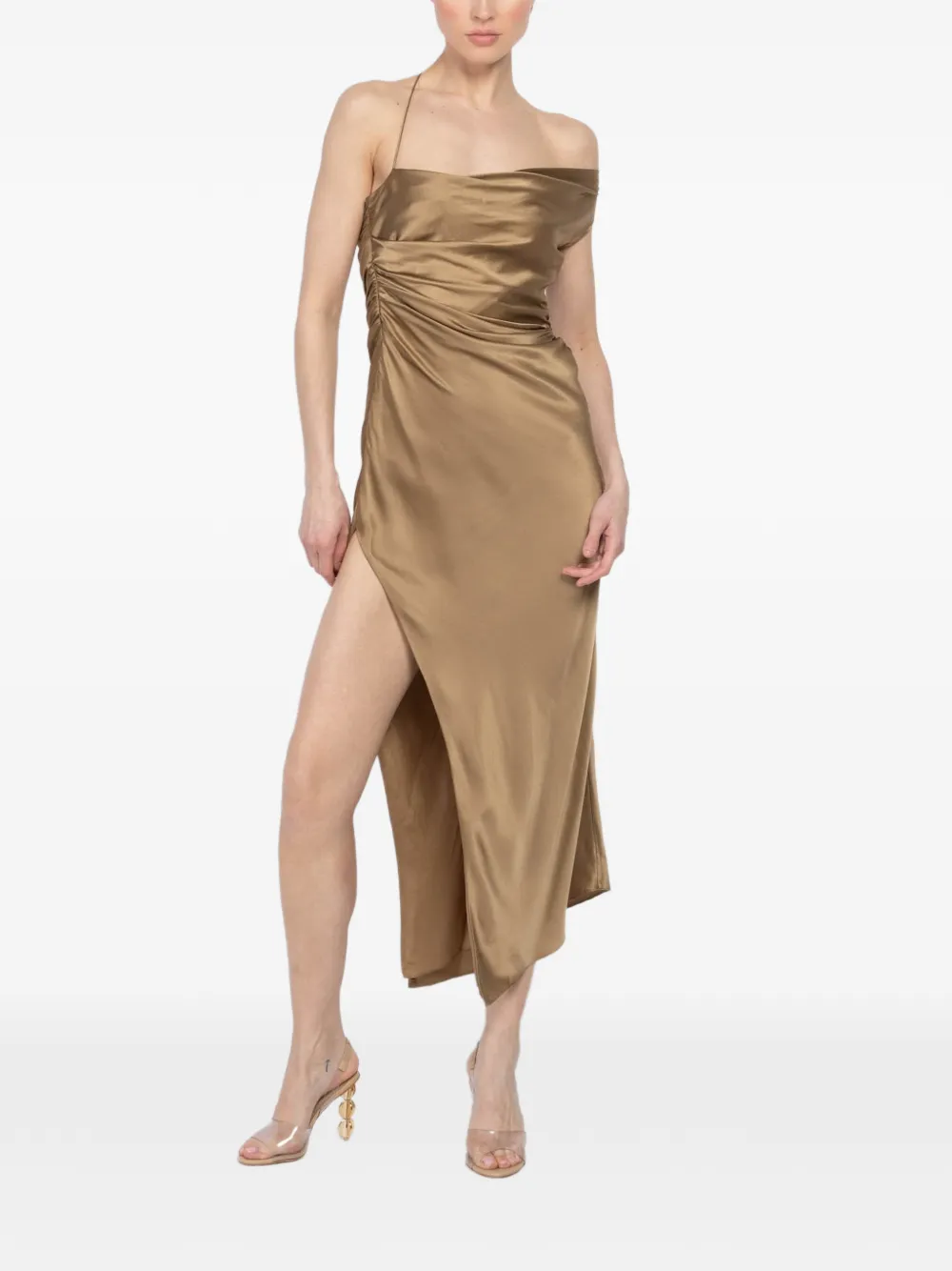 The Sei asymmetric midi dress - Goud