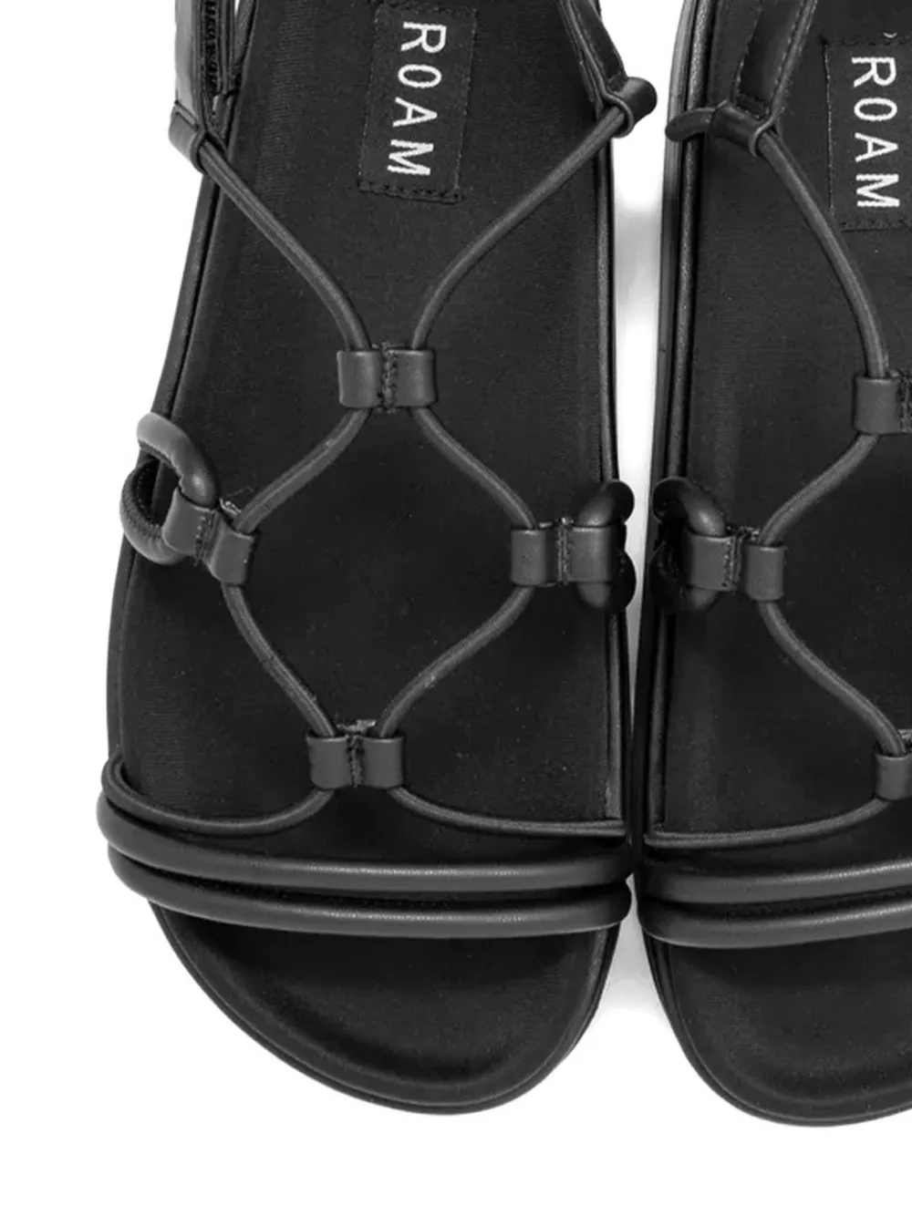 ROA Geknoopte sandalen Zwart