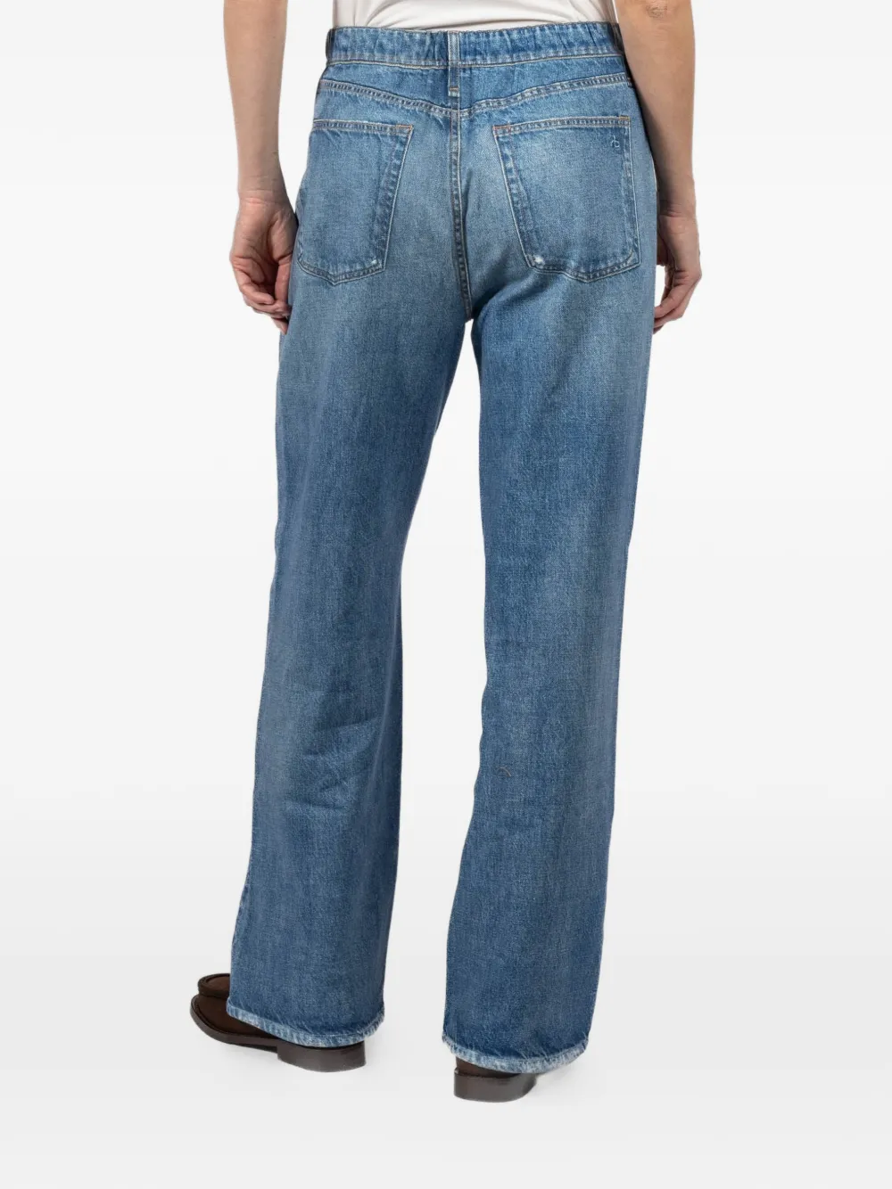 rag & bone Gerafelde jeans Blauw