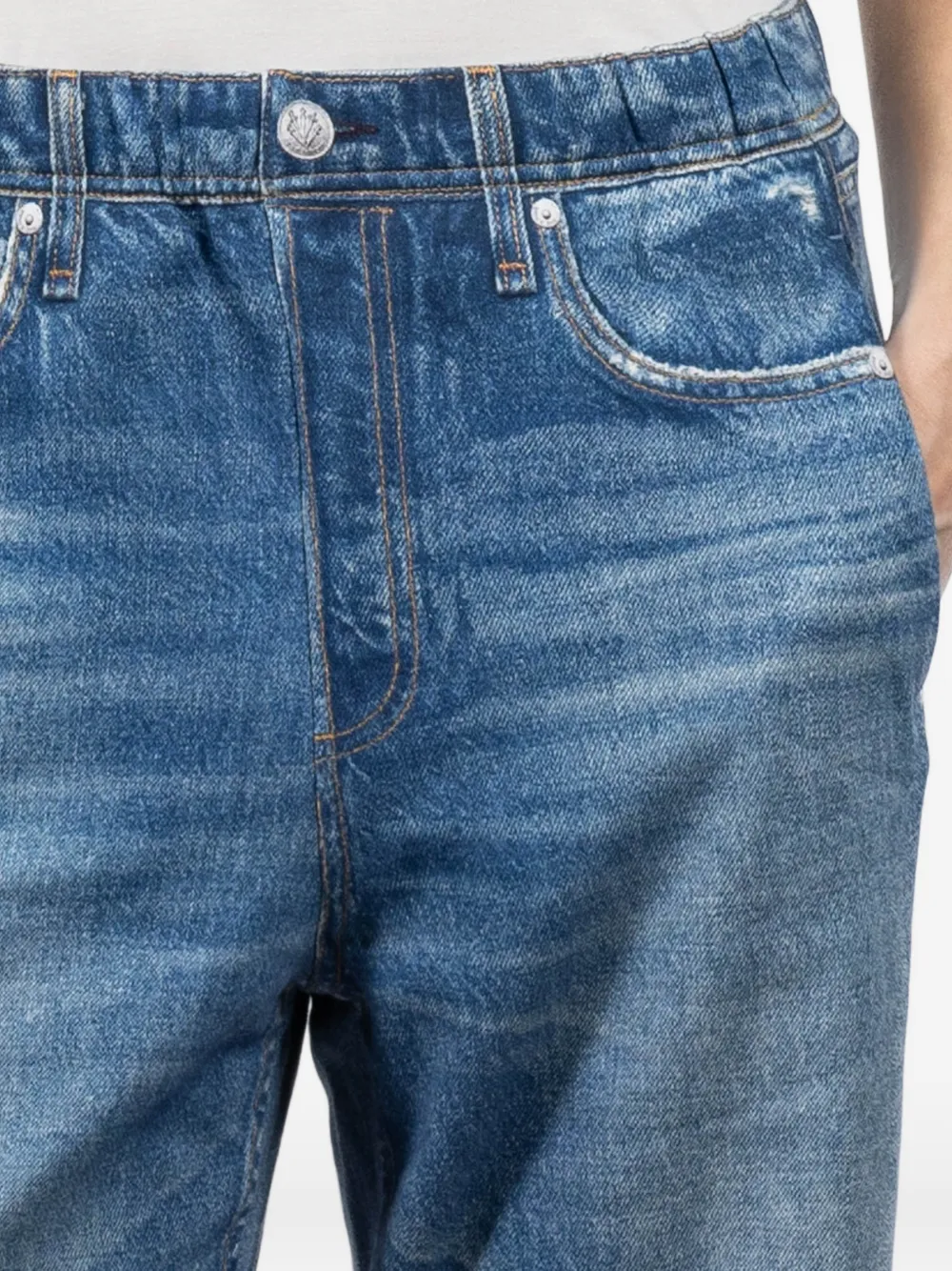 rag & bone Gerafelde jeans Blauw