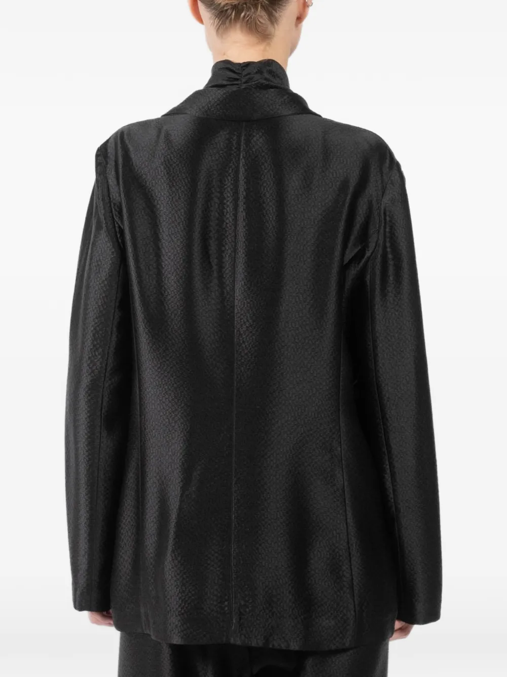 Silk Single-Breasted Blazer