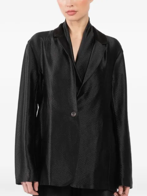 Peter Cohen silk single-breasted blazer