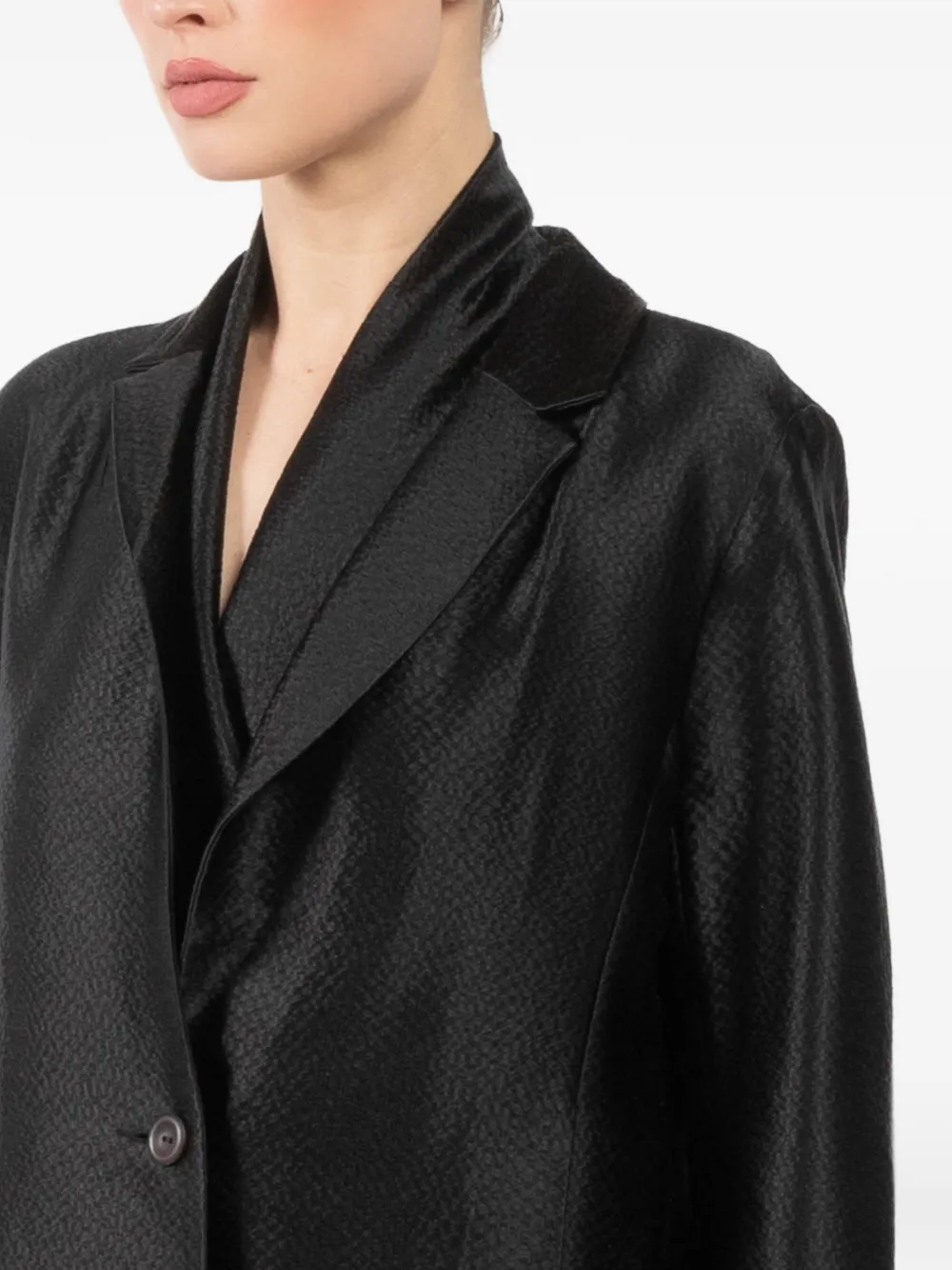 Silk Single-Breasted Blazer