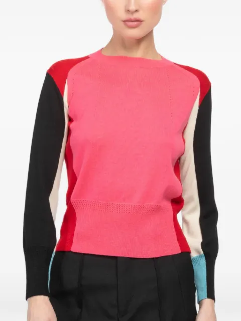 Shiro Sakai colour-block crew-neck sweater