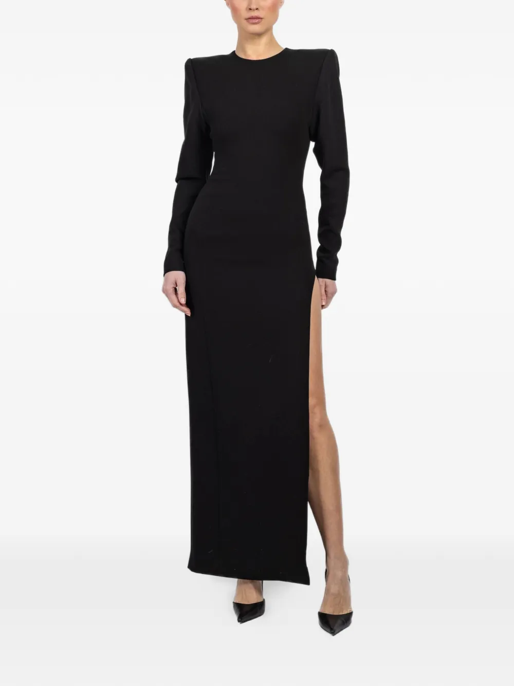 WARDROBE.NYC shoulder-pad maxi dress - Nero