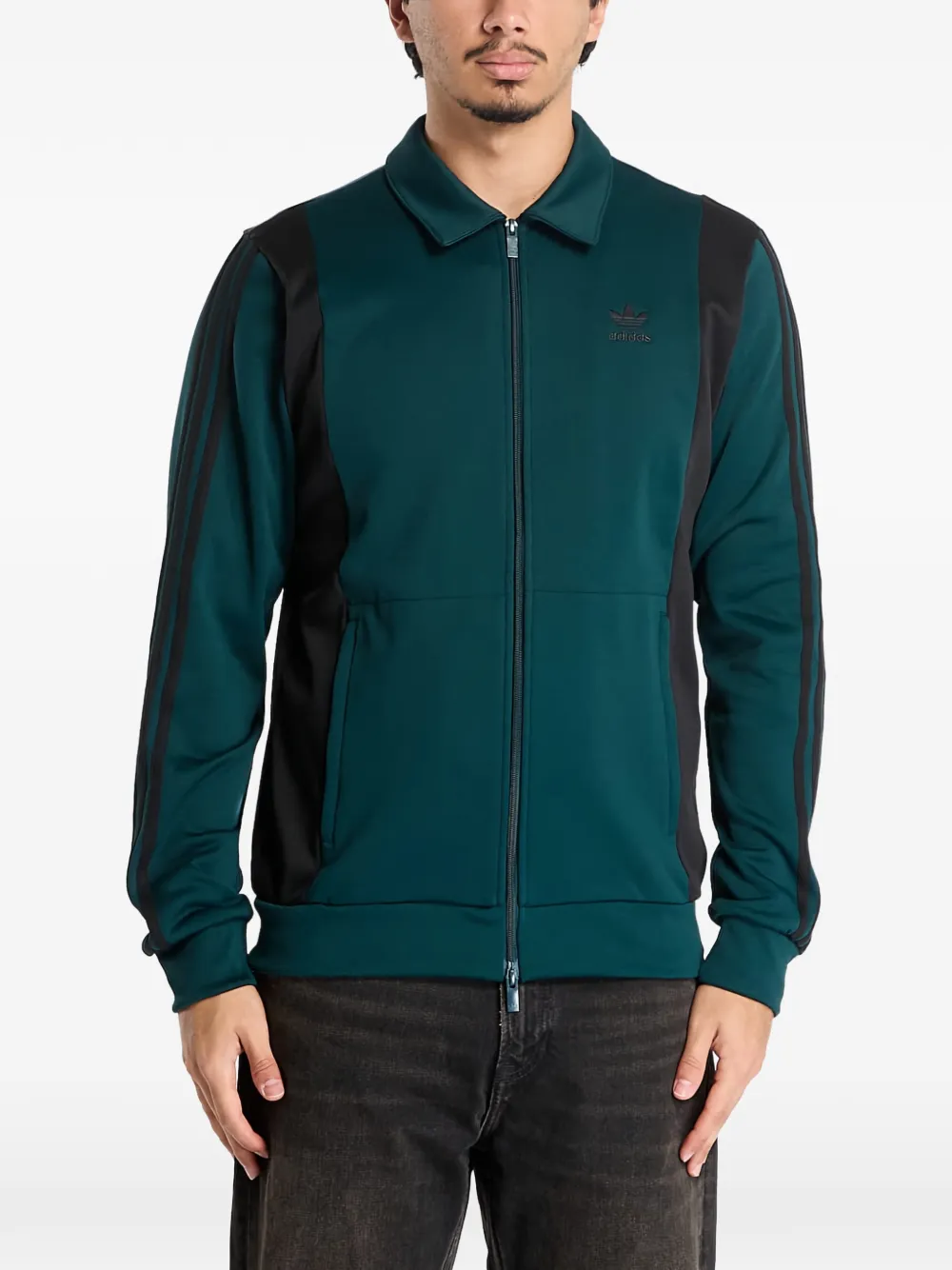 adidas Adicolor panelled logo jacket - Verde