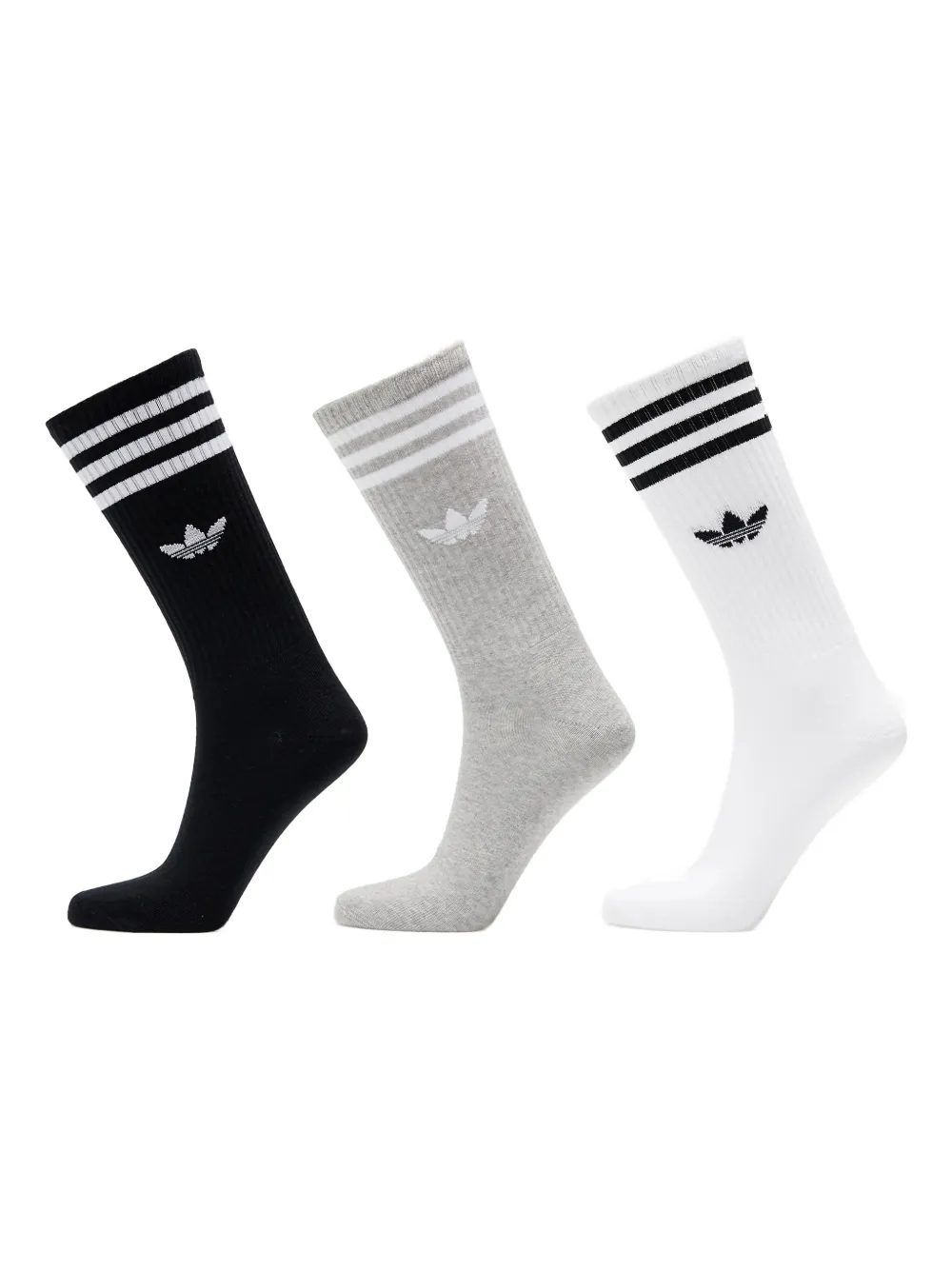 adidas three-stripe logo socks (set of three) - Nero