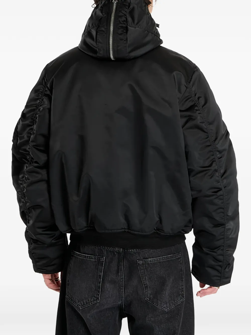 Alpha Industries N-2B Base jack met capuchon en rits Zwart