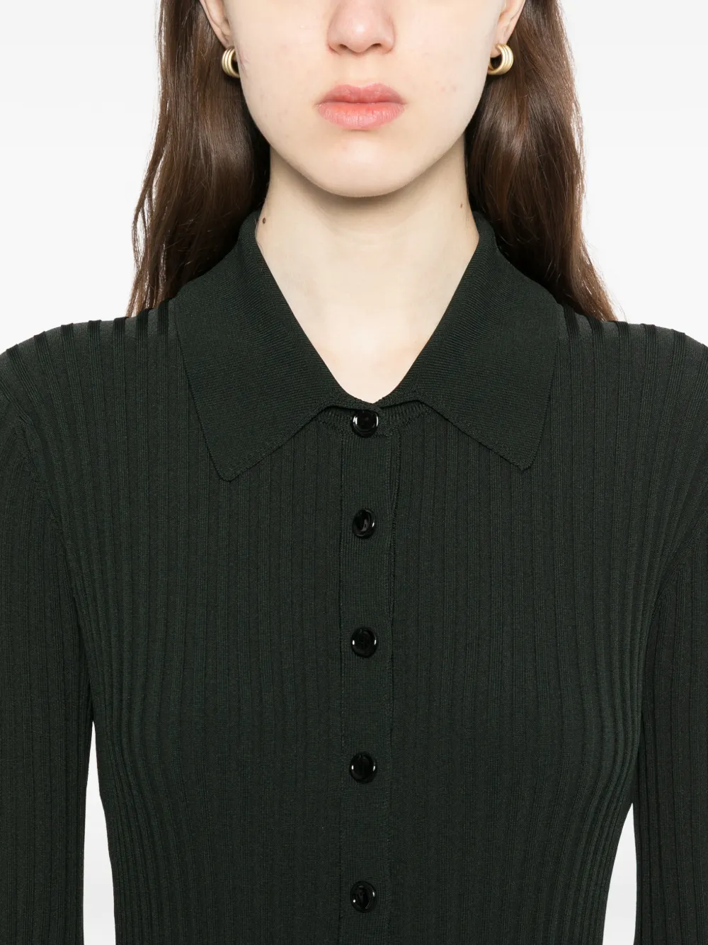 Proenza Schouler Sunburst geribbelde midi-jurk Groen