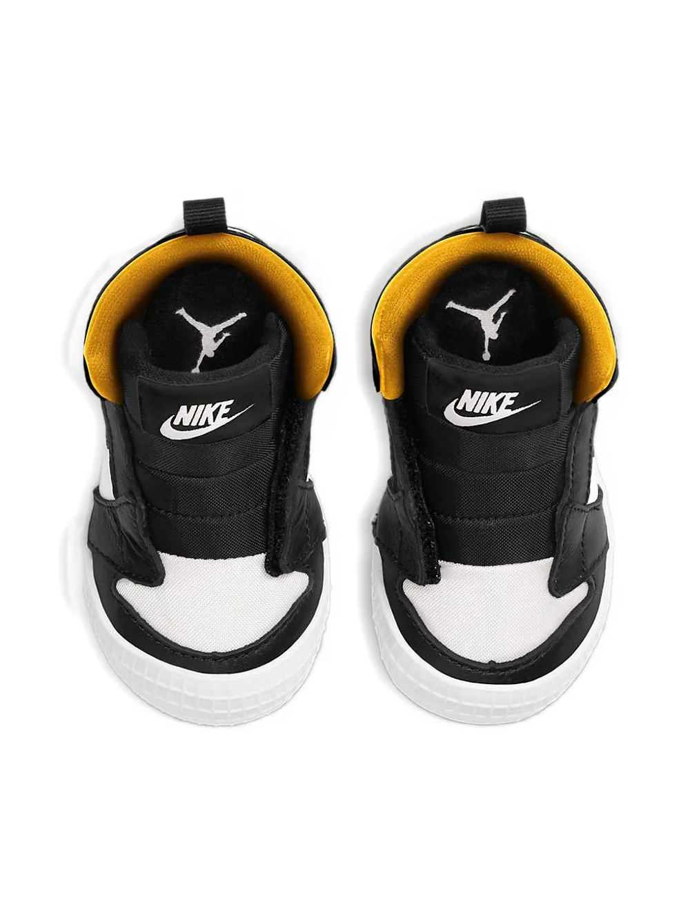 Jordan Kids 1 Crib leather sneakers - Zwart