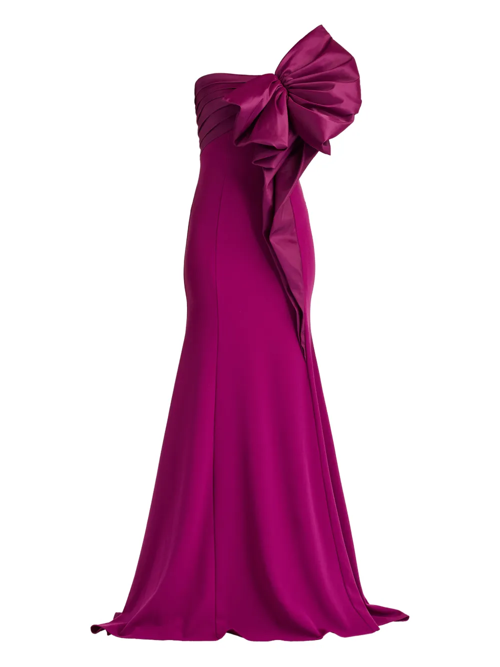 Tadashi Shoji Abito corto monospalla con fiocco - Rosa