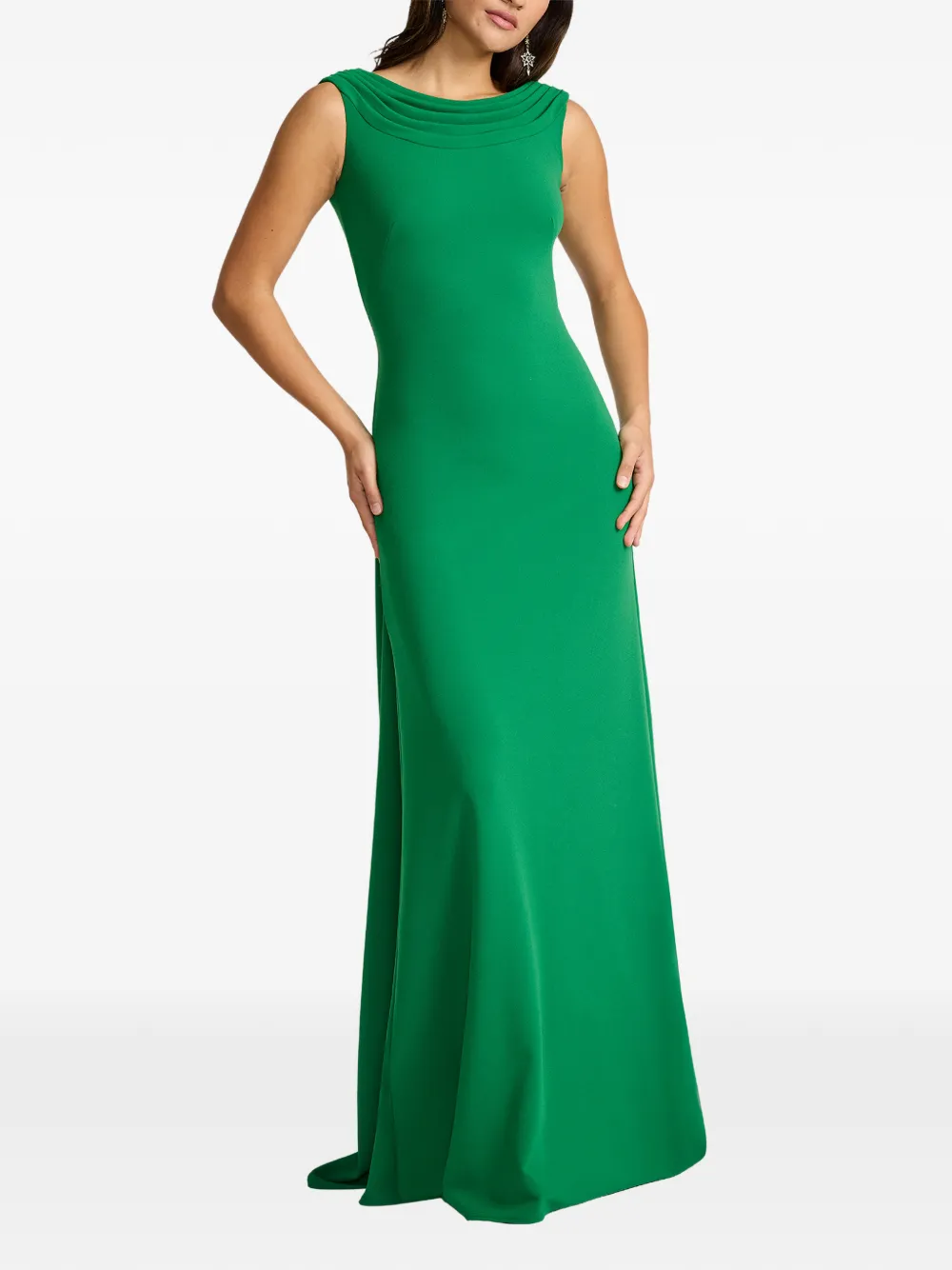 Tadashi Shoji Maxi-jurk met hoge hals Groen