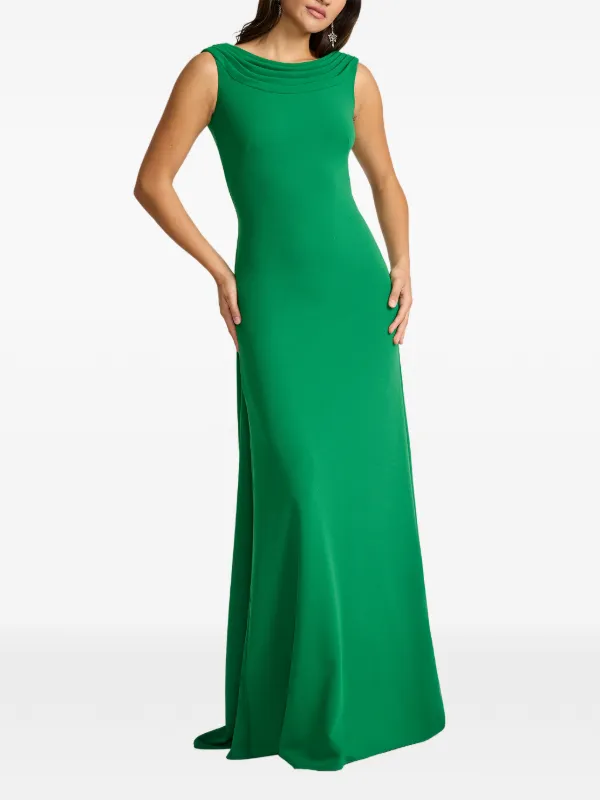 Tadashi Shoji cowl-neck Maxi Dress | Green | FARFETCH