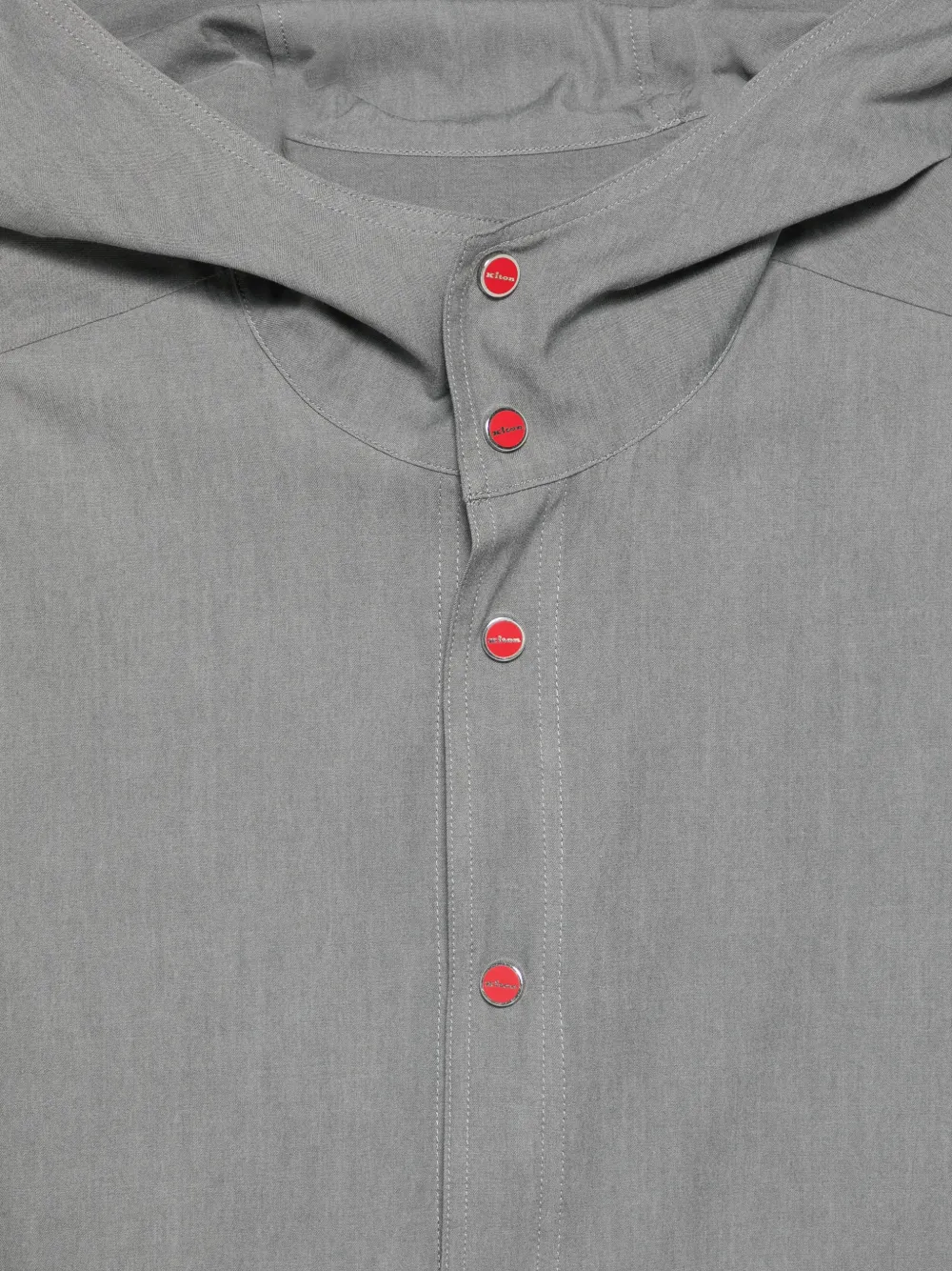  Kiton Hooded Buttoned Shirt - Grey 