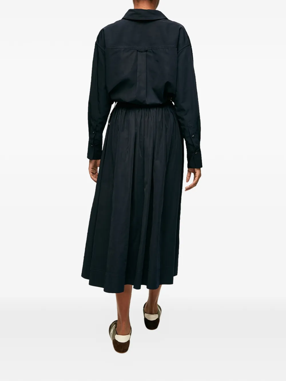  Veronica Beard Bates Drawstring Midi Skirt - Blue 