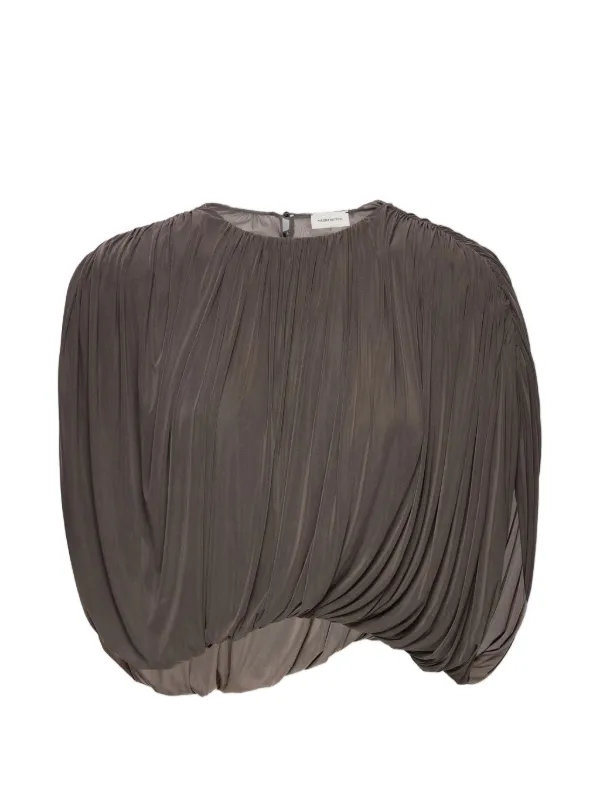 Magda Butrym Ruched Top in Brown