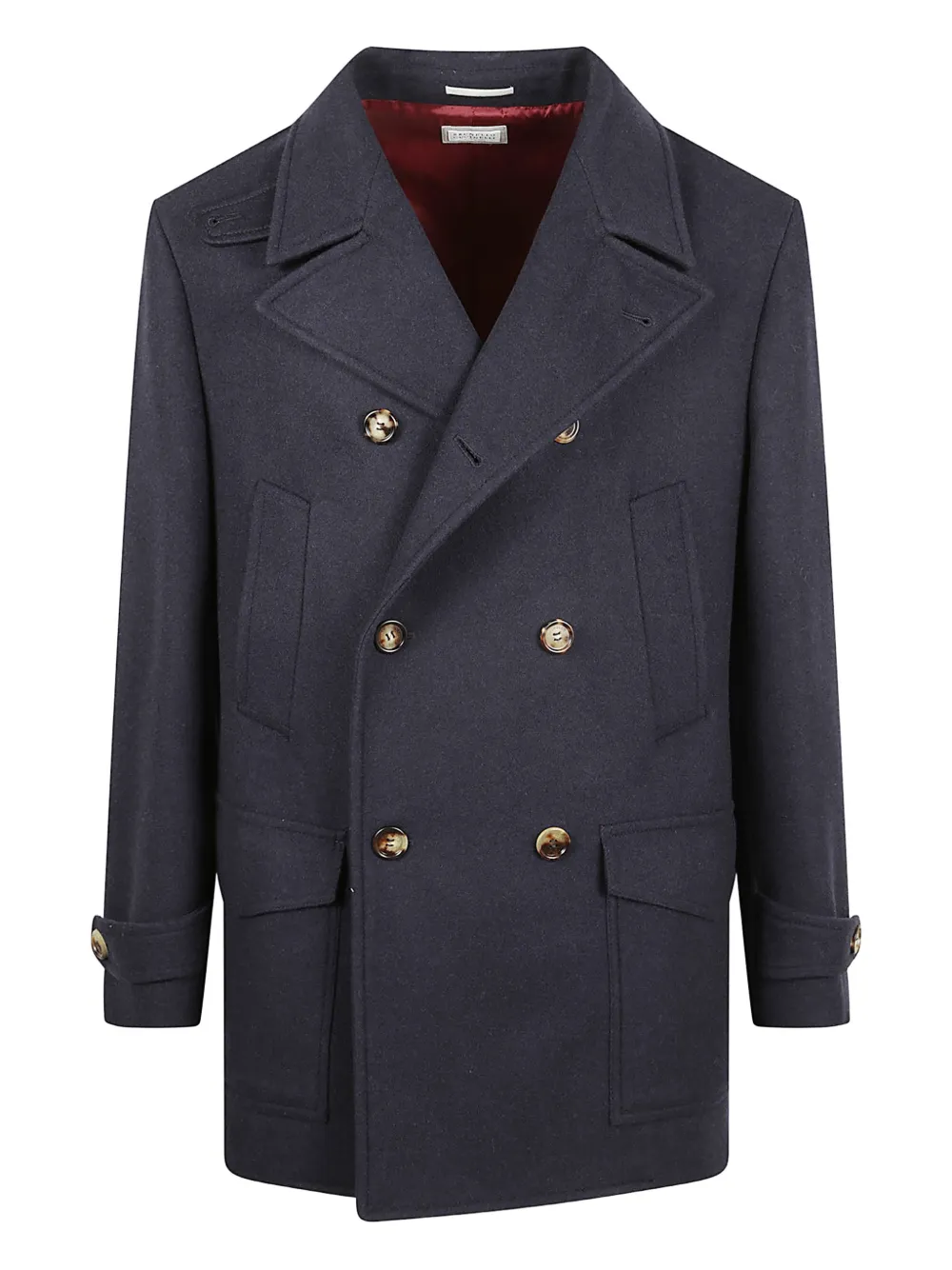 Brunello Cucinelli double-breasted button coat - Blu