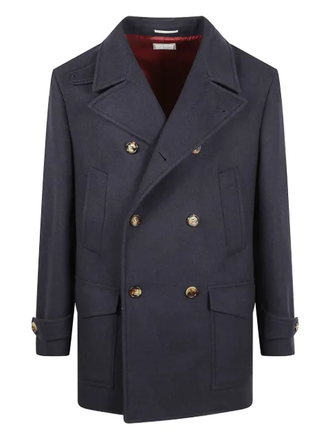 Brunello Cucinelli double-breasted button coat