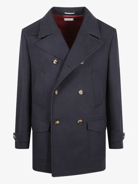 Brunello Cucinelli double-breasted button coat
