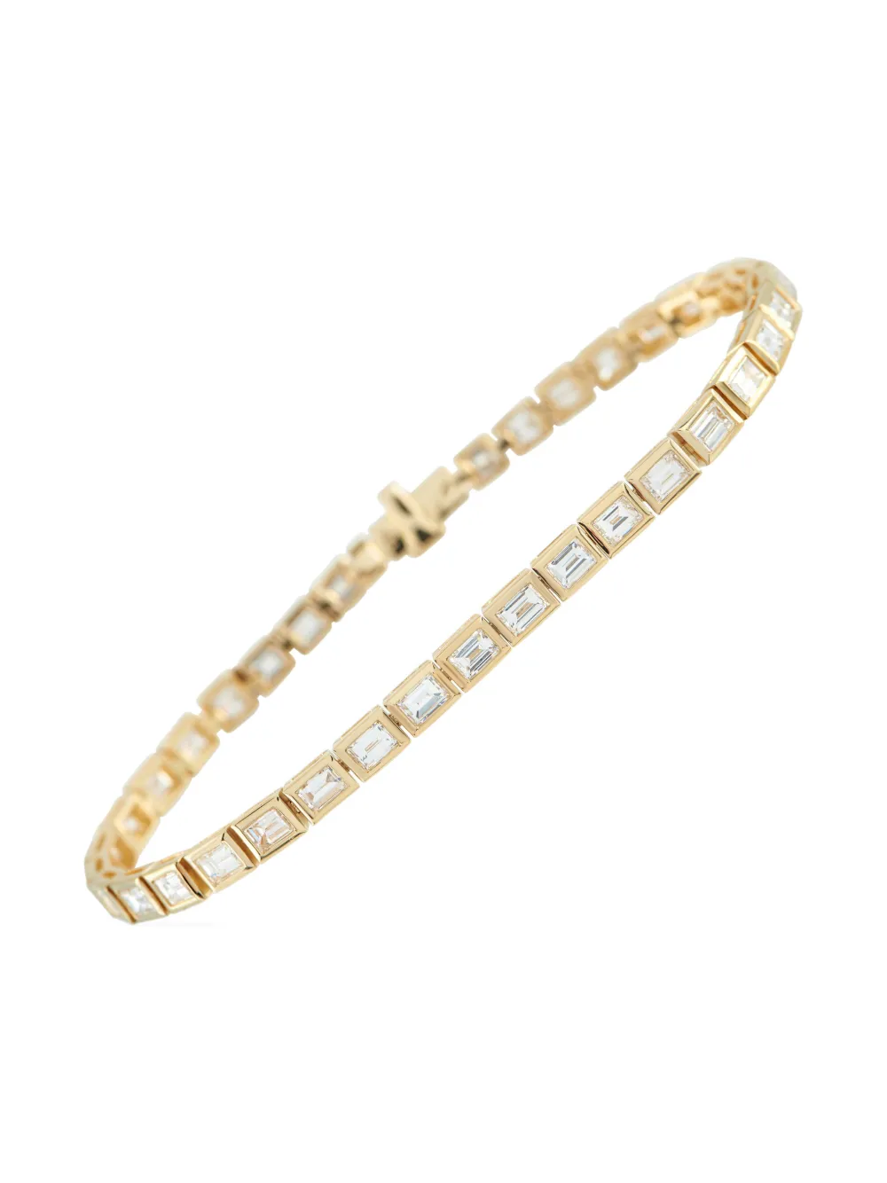 LB Exclusive 18k yellow gold baguette diamond line bracelet - Oro