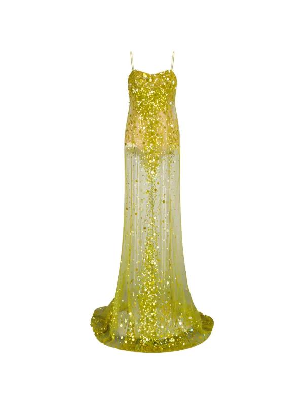 gold sequin tube dress Sparkly Dress, Elegant Strapless Mermaid Skirt Shawl Sleeve Evening Gown, Suitable For Parties And Banquets, Women's Clothing Wedding Spring Party to for the holiday season and beyond Gold Sheer Sequin Bandeau Bodycon