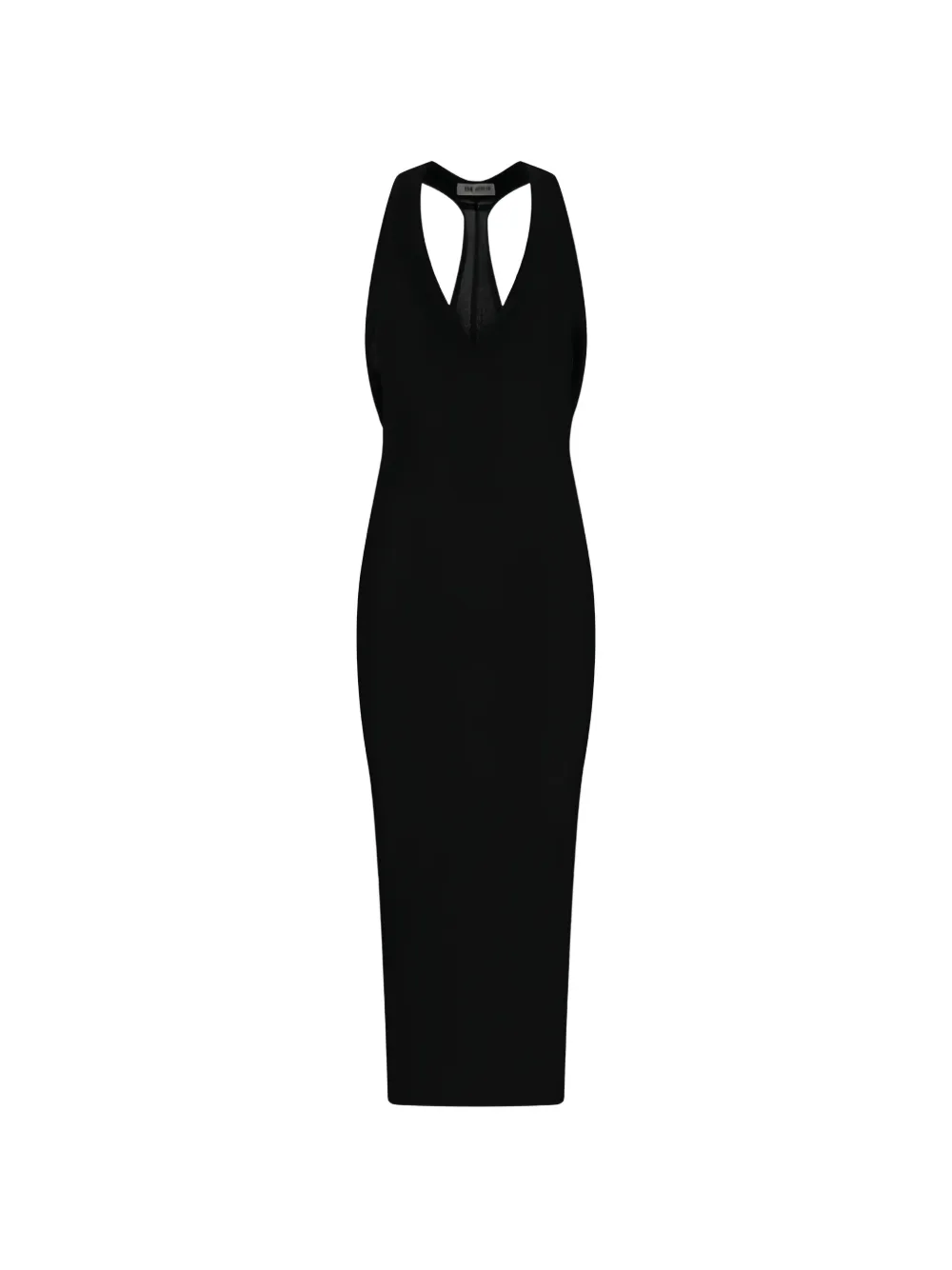 The Attico draped midi dress - Nero