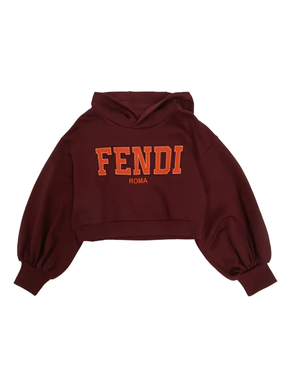 Fendi Kids Felpa con logo e cappuccio - Rosso