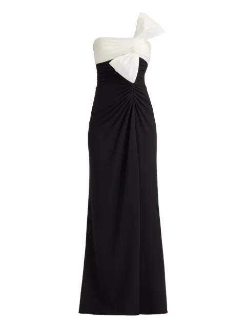 Tadashi Shoji bow slit maxi dress