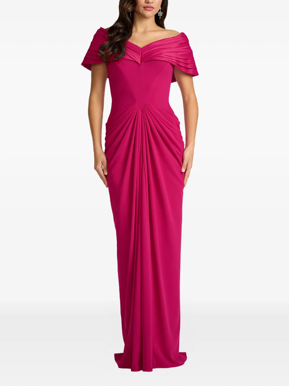Tadashi Shoji Geplooide maxi-jurk Roze